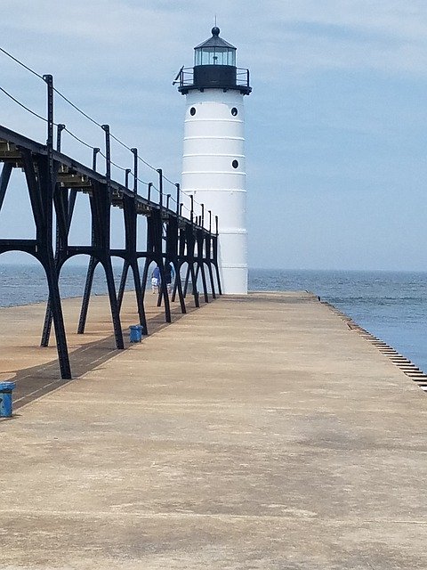 Gratis download Manistee Michigan Lighthouse - gratis foto of afbeelding om te bewerken met GIMP online afbeeldingseditor