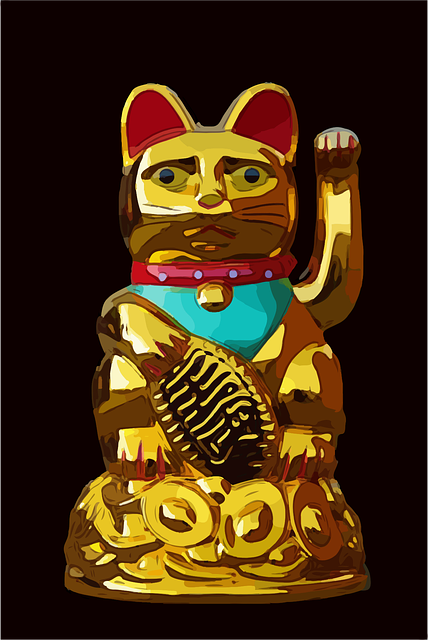 Free download Mankei Neki Lucky Cat Japanese - Free vector graphic on Pixabay free illustration to be edited with GIMP free online image editor