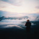 Man looking at mountains  screen for extension Chrome web store in OffiDocs Chromium