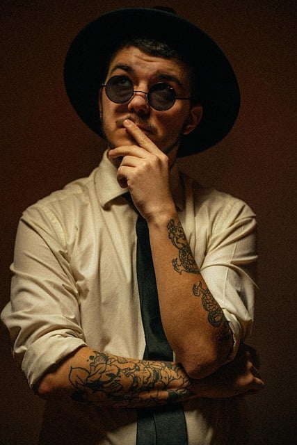 Free download man model glasses hat thought free picture to be edited with GIMP free online image editor