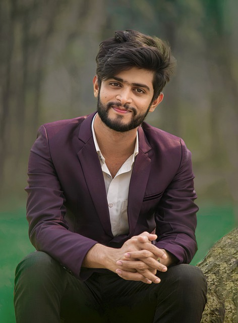 Free download man model smile beard suit style free picture to be edited with GIMP free online image editor