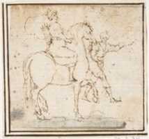 Free download Man on Horseback with Attendant free photo or picture to be edited with GIMP online image editor
