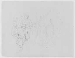 Free download Man on Horseback with Standing Figure; Female in a Landscape (from Sketchbook) free photo or picture to be edited with GIMP online image editor