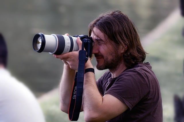 Free download man photographer outdoors dslr free picture to be edited with GIMP free online image editor