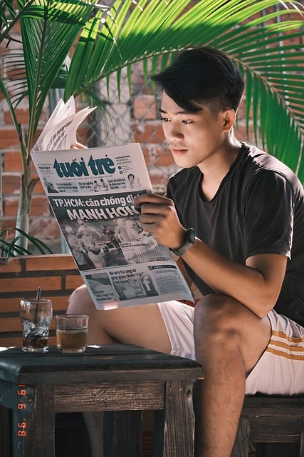 Free download man reading newspaper male sitting free picture to be edited with GIMP free online image editor