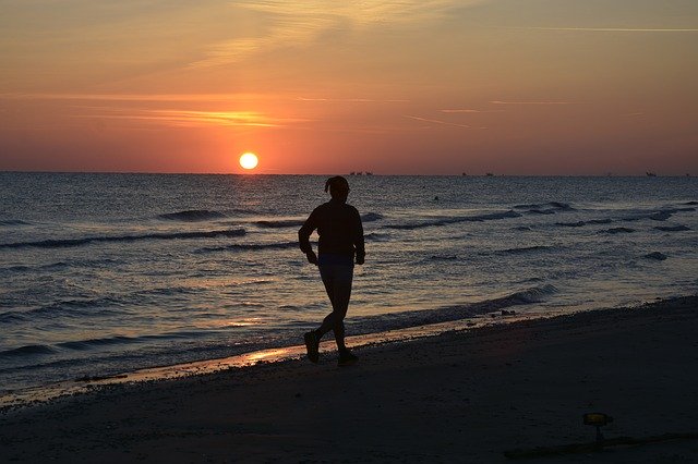 Free download Man Running Beach -  free photo or picture to be edited with GIMP online image editor