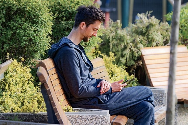 Free download man sitting park outdoors bench free picture to be edited with GIMP free online image editor