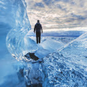 Man standing on snow and ice  screen for extension Chrome web store in OffiDocs Chromium