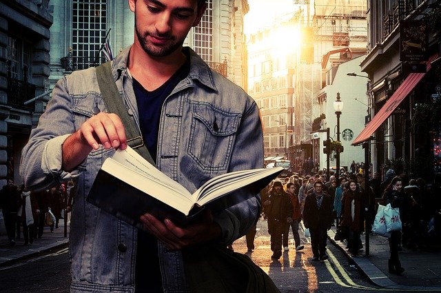 دانلود رایگان Man Student Read Book - عکس یا تصویر رایگان برای ویرایش با ویرایشگر تصویر آنلاین GIMP