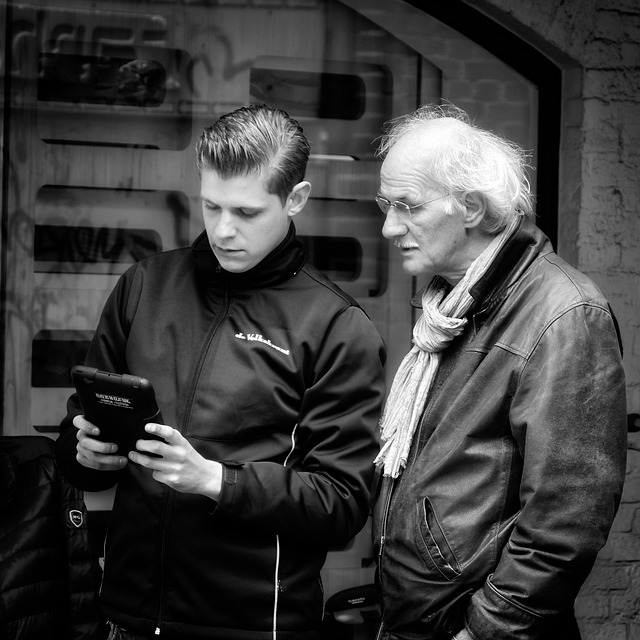 Free download man tablet street photography free picture to be edited with GIMP free online image editor