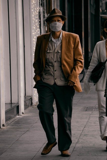 Free download man walking street mask pandemic free picture to be edited with GIMP free online image editor