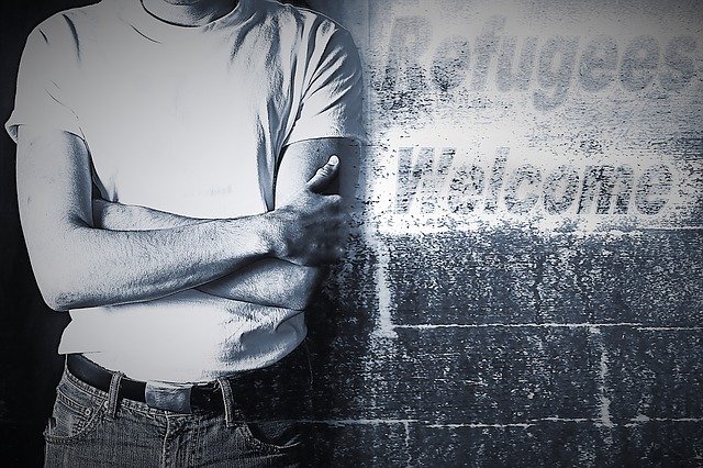 دانلود رایگان Man Wall Refugees - تصویر رایگان برای ویرایش با ویرایشگر تصویر آنلاین رایگان GIMP