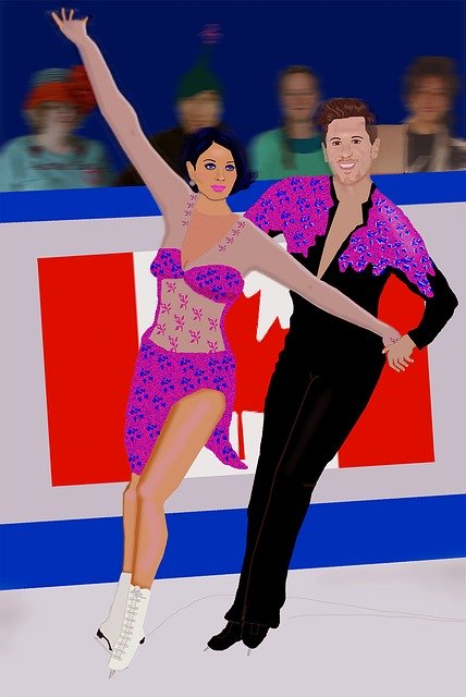 Download grátis Man Woman Ice Skaters Attractive - ilustração gratuita para ser editada com o editor de imagens on-line gratuito do GIMP