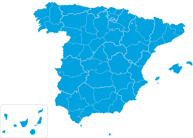 Free download Map Spain Provinces -  free illustration to be edited with GIMP free online image editor