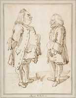Free download Marco and Carlo: Caricature of Two Men Standing Face to Face free photo or picture to be edited with GIMP online image editor