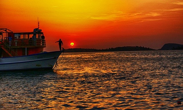 Téléchargement gratuit de Marine Sunset Izmir - photo ou image gratuite à éditer avec l'éditeur d'images en ligne GIMP