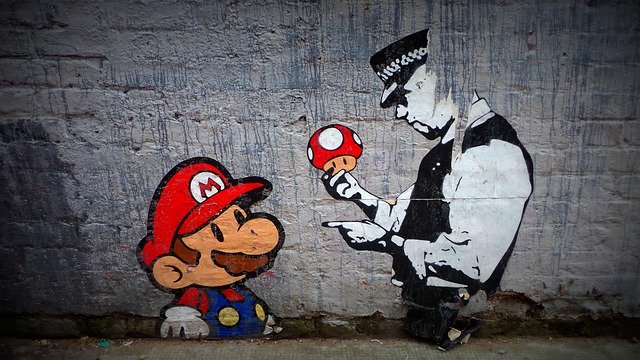 Unduh gratis Mario Street Art - foto atau gambar gratis untuk diedit dengan editor gambar online GIMP