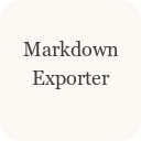 Markdown Exporter  screen for extension Chrome web store in OffiDocs Chromium