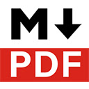 Markdown to PDF converter  screen for extension Chrome web store in OffiDocs Chromium