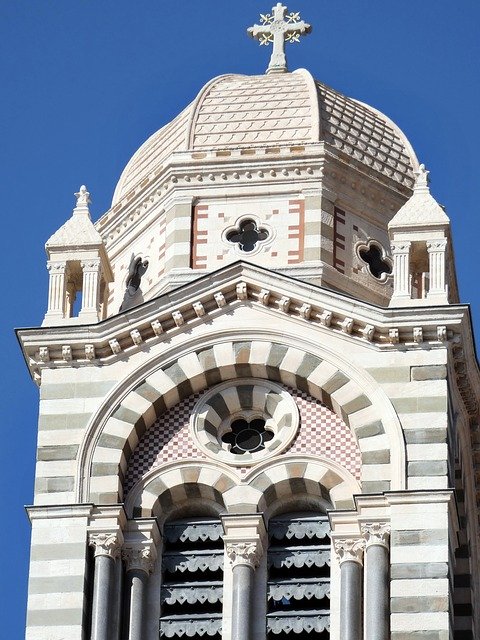 Free download Marseille Cathedral Bell Tower -  free photo or picture to be edited with GIMP online image editor