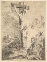 Free download Mary Magdalene Praying at the Foot of the Cross free photo or picture to be edited with GIMP online image editor