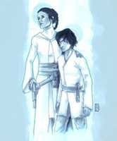 Free download Master Leia Organa and her apprentice, Ben Solo. free photo or picture to be edited with GIMP online image editor