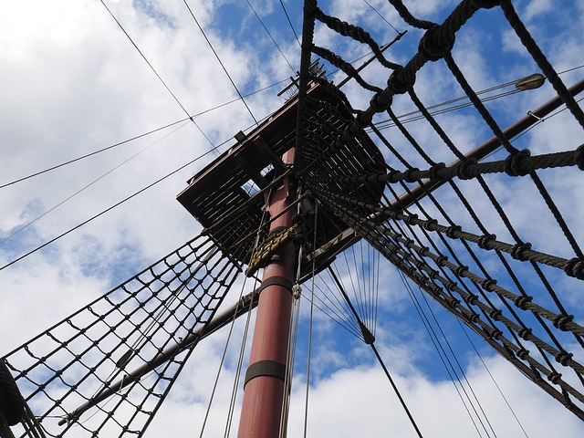 Free download mast sailing ship voc blue sky free picture to be edited with GIMP free online image editor
