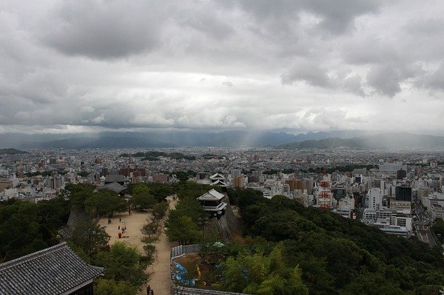 Muat turun percuma Titisan Hujan Awan Hujan Matsuyama - foto atau gambar percuma untuk diedit dengan editor imej dalam talian GIMP