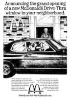 Free download McDonalds Drive-Thru advertisement (1979) free photo or picture to be edited with GIMP online image editor