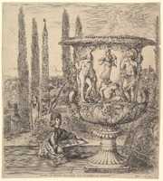 Free download Medici Vase, from Six grandes vues, dont quatre de Rome et deux de la Campagne romaine free photo or picture to be edited with GIMP online image editor