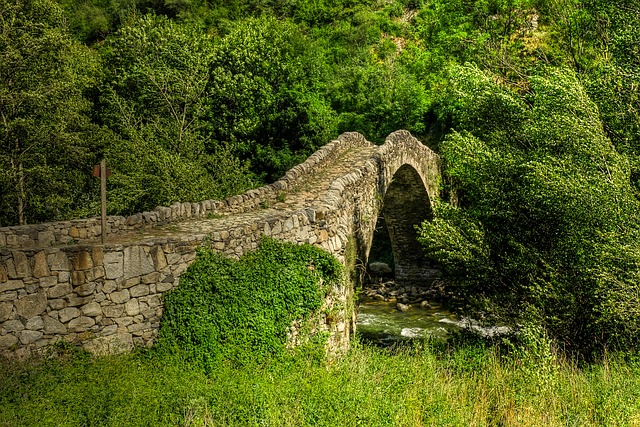 Free download medieval bridge pont de la margineda free picture to be edited with GIMP free online image editor