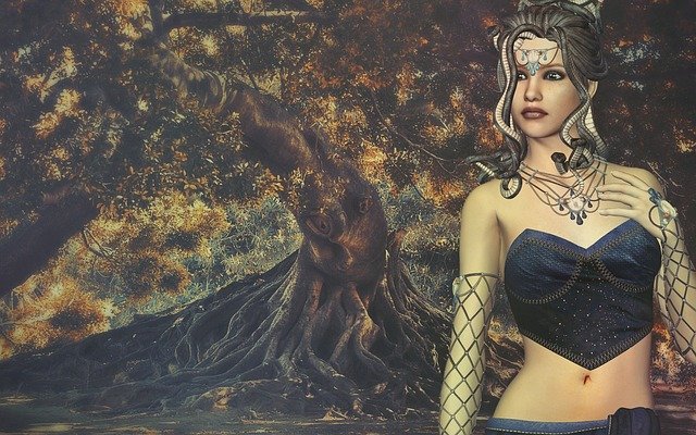 Free download Medusa Mysterious Forest -  free illustration to be edited with GIMP free online image editor
