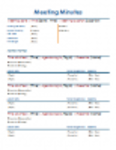 دانلود رایگان Meeting Minutes و Agenda الگوی DOC، XLS یا PPT رایگان برای ویرایش با LibreOffice آنلاین یا OpenOffice Desktop آنلاین