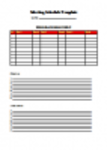 دانلود رایگان Meeting Schedule Example DOC، XLS یا PPT قالب رایگان برای ویرایش با LibreOffice آنلاین یا OpenOffice Desktop آنلاین