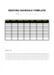 Free download Meeting Schedule Template DOC, XLS or PPT template free to be edited with LibreOffice online or OpenOffice Desktop online