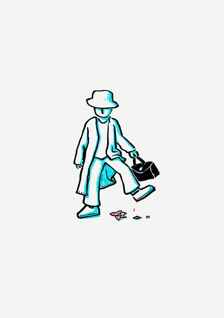Free download Men Office Workers Petals -  free illustration to be edited with GIMP free online image editor