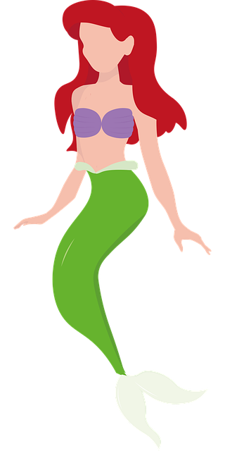 Kostenloser Download Mermaid Sea Ariel - Kostenlose Vektorgrafik auf Pixabay, kostenlose Illustration zur Bearbeitung mit GIMP, kostenloser Online-Bildeditor