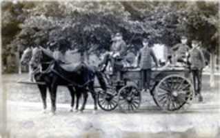 Free download Metropolis, Illinois Fire Department Horse Drawn Fire Wagon free photo or picture to be edited with GIMP online image editor