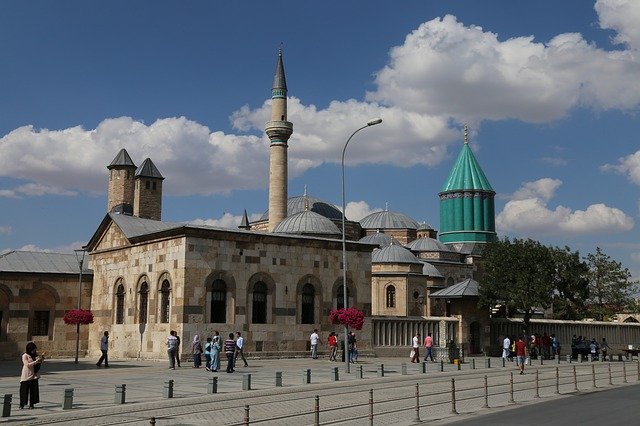 Kostenloser Download Mevlana Konya Cami kostenlose Fotovorlage zur Bearbeitung mit GIMP Online-Bildbearbeitung