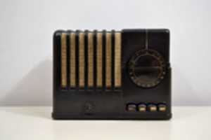 Free download Midnite Black Vintage Bakelite 1938 Silvertone Model 6102A AM Tube Radio Rare and Sounds Great! free photo or picture to be edited with GIMP online image editor