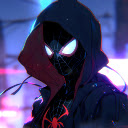 Miles Morales Neon Snowy Night Spider Man  screen for extension Chrome web store in OffiDocs Chromium