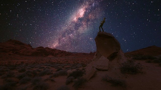 Free download Milky Way Night Photograph Valley -  free free photo or picture to be edited with GIMP online image editor