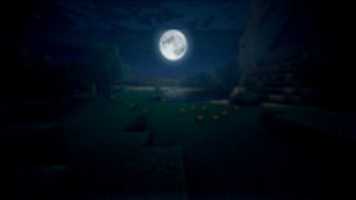 Free download Minecraft Landscape in Night free photo or picture to be edited with GIMP online image editor