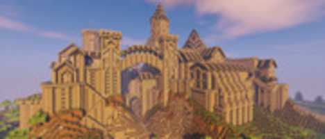 Free download Minecraft: Large Hill Castle - Screenshot free photo or picture to be edited with GIMP online image editor