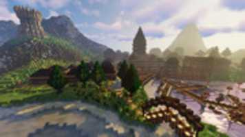 Free download Minecraft: Medieval Lakeside Settlement - Screenshot free photo or picture to be edited with GIMP online image editor