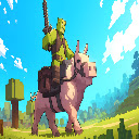 Minecraft Shrek Riding Pig Live Wallpaper  screen for extension Chrome web store in OffiDocs Chromium