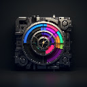 Minimalist 24h clock  screen for extension Chrome web store in OffiDocs Chromium