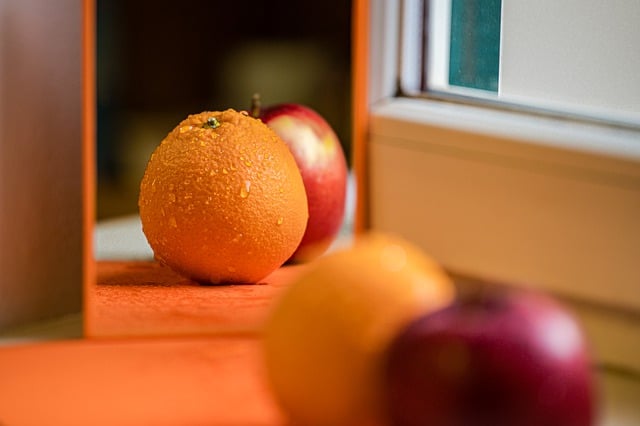 Free download mirrors orange reflection apple free picture to be edited with GIMP free online image editor