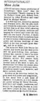 Free download Miss Julie review in The Stage by RB Marriot February 1982  free photo or picture to be edited with GIMP online image editor