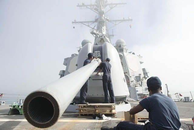 Free download mk 45 main gun cleaning operation free picture to be edited with GIMP free online image editor